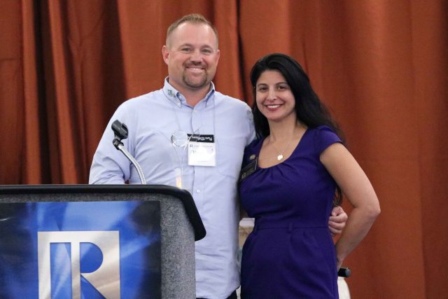 Arizona REALTORS® 2017 President Paula Monthofer presented the 2017 Community Outreach Local Association Award to James Adams on behalf of the Serdona Verde Valley Association of REALTORS®.