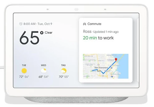  Google Nest Hub provides help at a glance. 