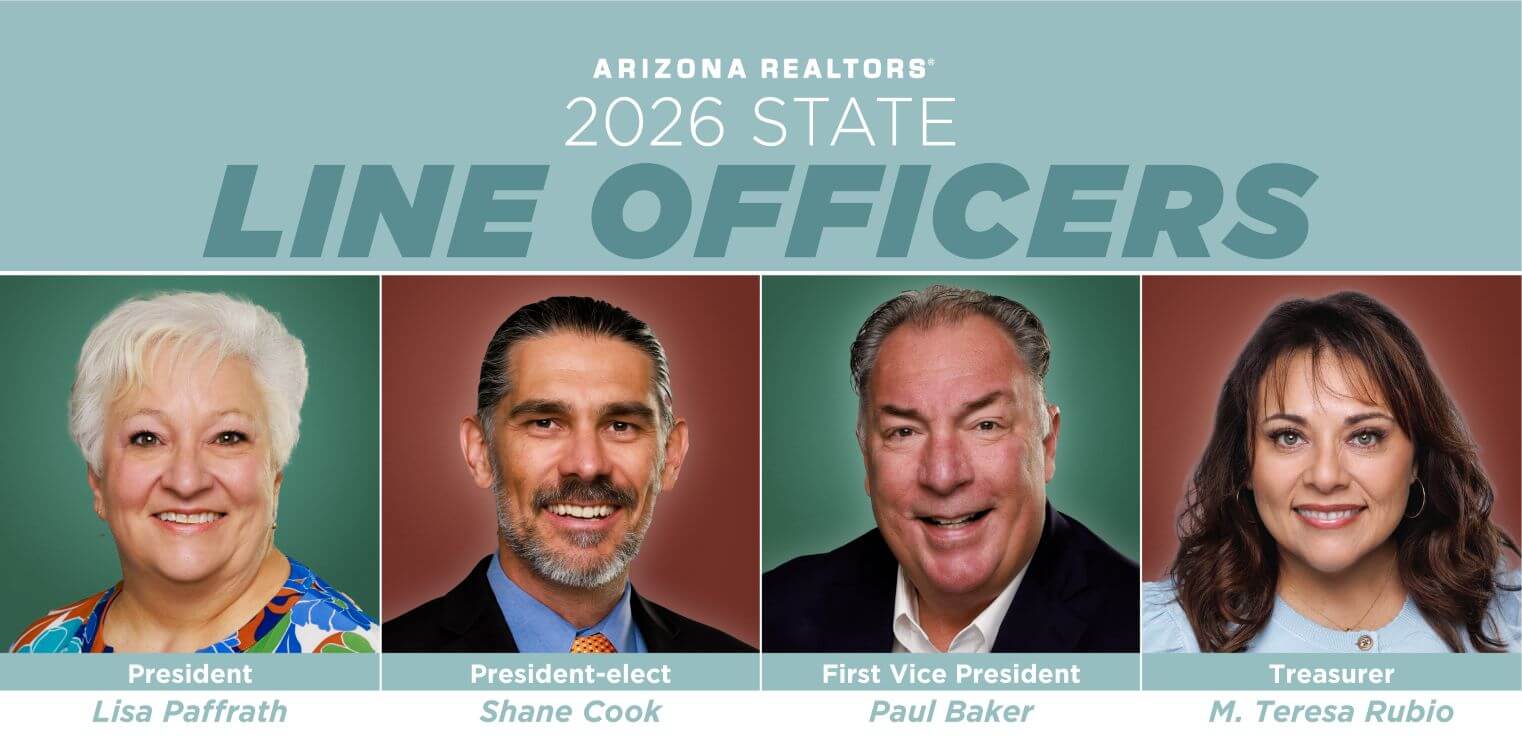 2026 Line Officers | Lisa Paffrath - President | Shane Cook - President-elect | Paul Baker - First Vice President | M. Teresa Rubio - Treasurer